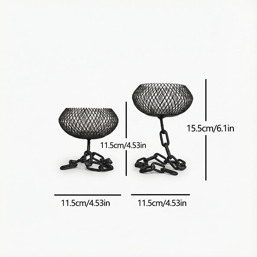 Nordic Retro Iron Art Candle Holder - Living Room and Dining Table Decor