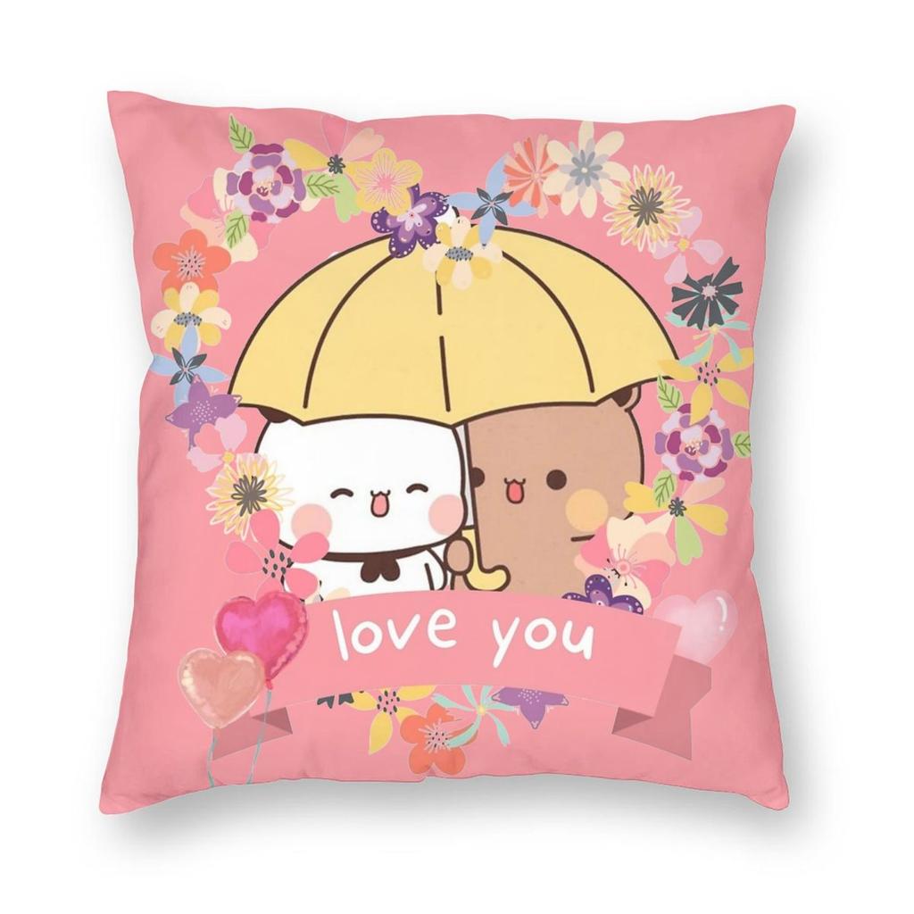 Bubu Dudu Xmas Christmas Pillowcase Printed Fabric Cushion Cover Decor Throw Pillow Case Cover Car Zippered 18''