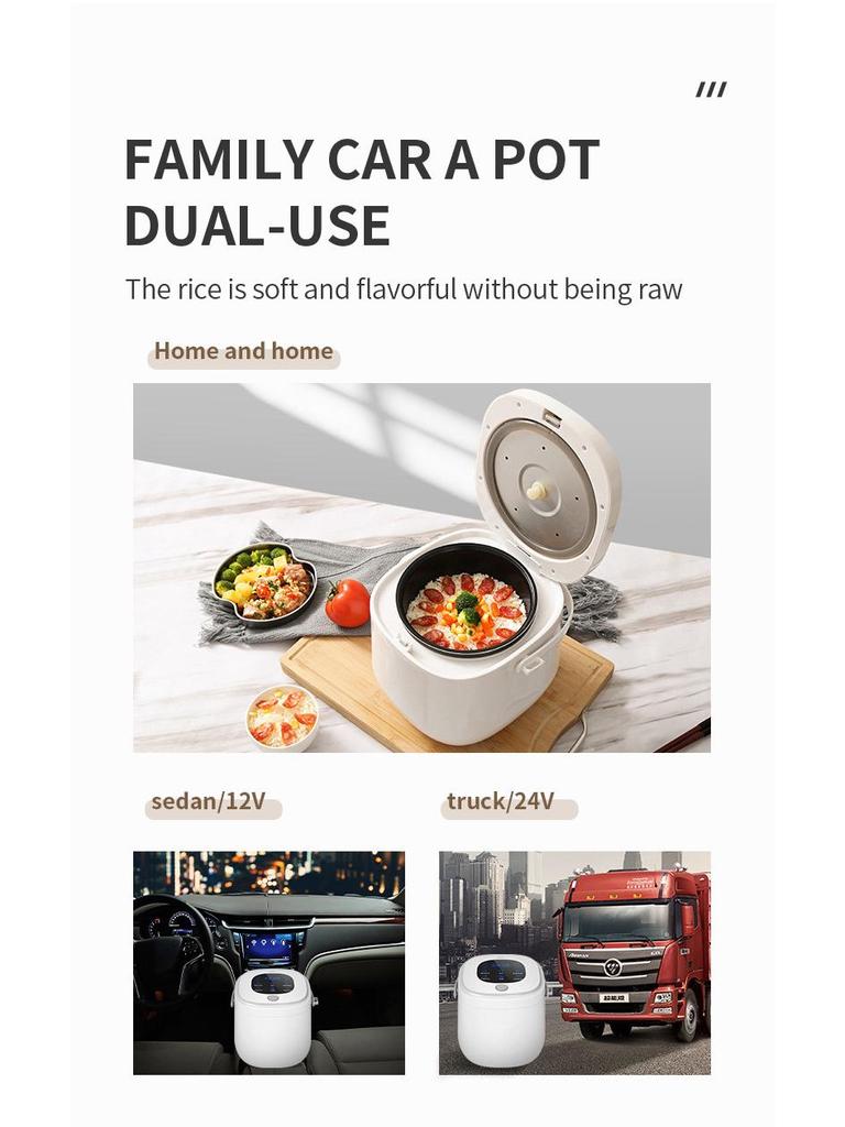 Arrocera para Coche de Doble Voltaje: 12V para automóviles, 24V para camiones