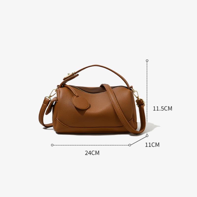 High Quality Female Commuting Boston Bag Fashion Solid Color Detachable Strap Shoulder Crossbody Bag Large Capacity Soft Handbag