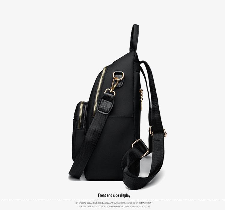 2025 Lightweight Korean Fashion Women's Backpack: Simple, Casual, Large Capacity, Oxford Cloth for School & Travel