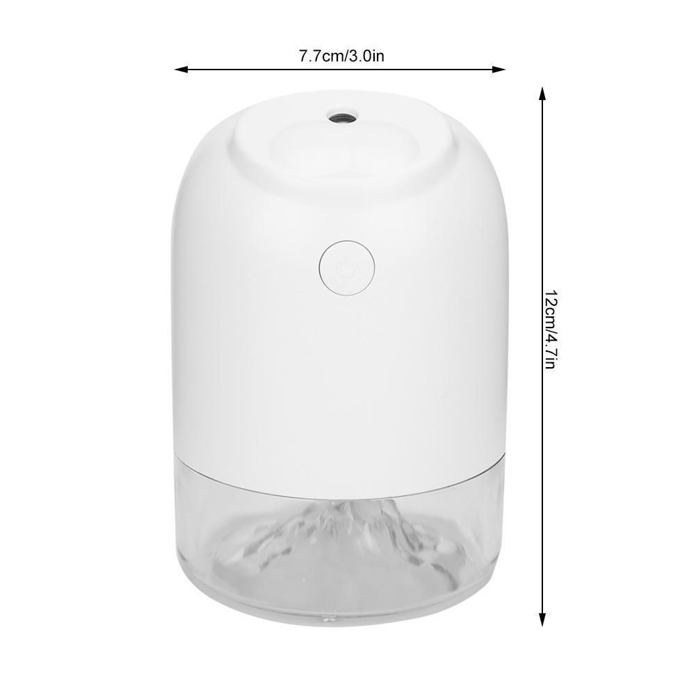 USB Mini Desktop Timing Humidifier Car Office Air Purifier Atomizer with LED Lights (White)