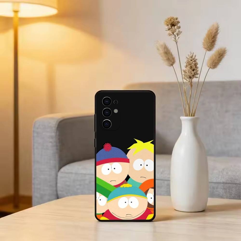 Animated Humor S-South Park Phone Case Black Silicone Soft For Samsung S25,S24,S21,S22,S23,S30,Ultra,S20,Plus,Fe,Lite