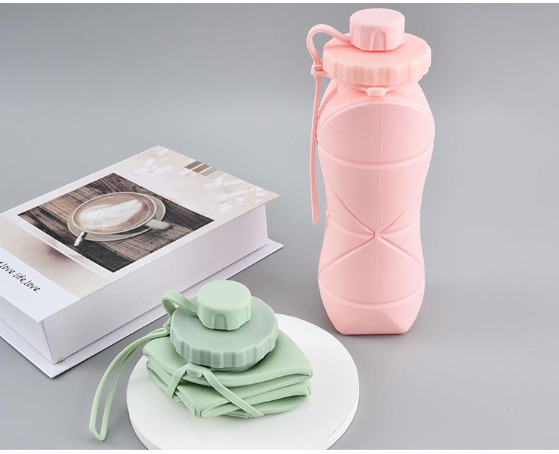 Silicone Foldable Water Cup: Heat-Resistant, Drop-Proof, Portable, Telescopic Kettle with Box for Outdoor Sports and Travel
