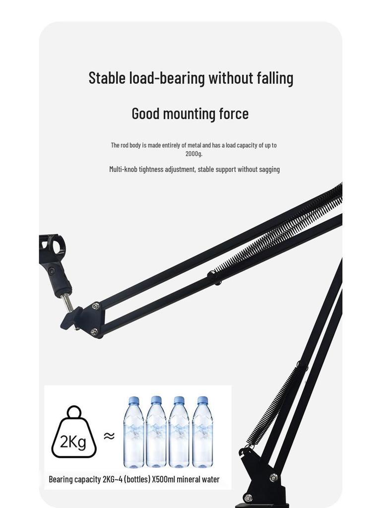 NB35 Universal Folding Microphone Boom Arm Stand with Clamp for Desktop Live Streaming.