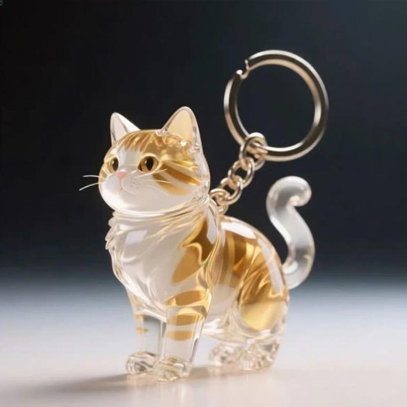 Cat Key Ring Pet Hair Keychain Cartoon Dog Cat Wool Keychain Storage Charm For DIY Gift Hair Storage Feature In Cat Dog Design