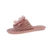 Fashion 2025 NEW  Women's Floral Indoor Flat Bottom Plush Autumn Winter Cotton New Version Single Strap Indoor Slippers