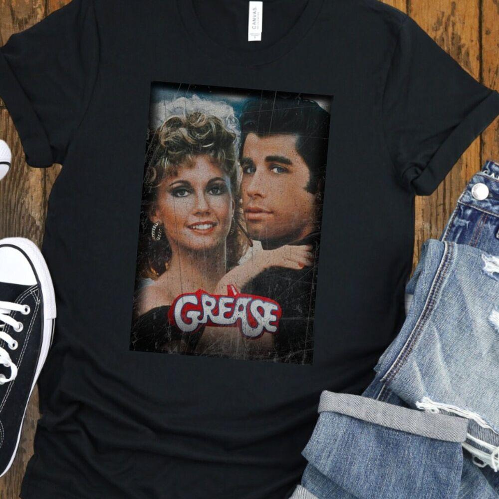 GREASE Футболка Футболка Футболка Винтажная Эстетика Кино Футболка Потертая Рубашка Унисекс Футболка XXXL