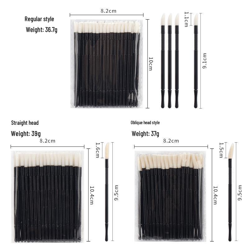 Compact Disposable Spiral Lip Brush - Portable Mini Cotton Swab for Lipstick & Gloss Application