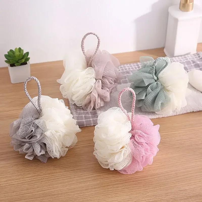 Exfoliating Body Scrub Mesh Sponge, Soft Foaming Shower Bubble Ball Back Brush, Multi-function Skin Care Bath Accessory