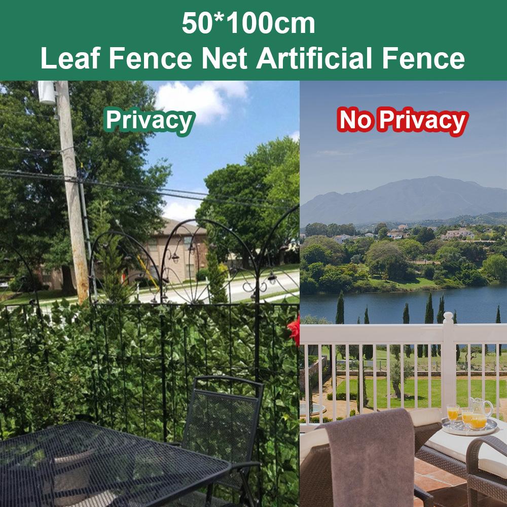 Artificial Hedges Ivy Leaf Garden Fence Roll Privacy Screen Wall Cover Decor