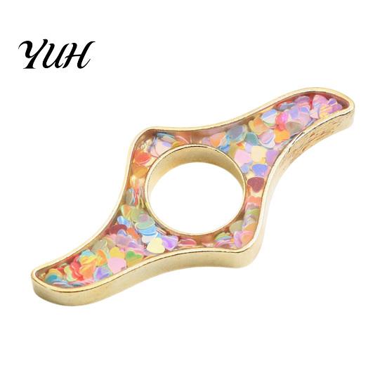Reading Accessory One Hand Book Page Holder, Glitter Thumb Ring Holder for Reading, Stabilizer Clip Metal Opener Students Readers Tool