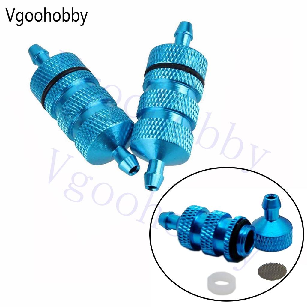3Pcs RC Aluminum Nitro Fuel Filter Compatible with HSP Traxxas 1/8 1/10 RC Nitro Car Buggy Truck