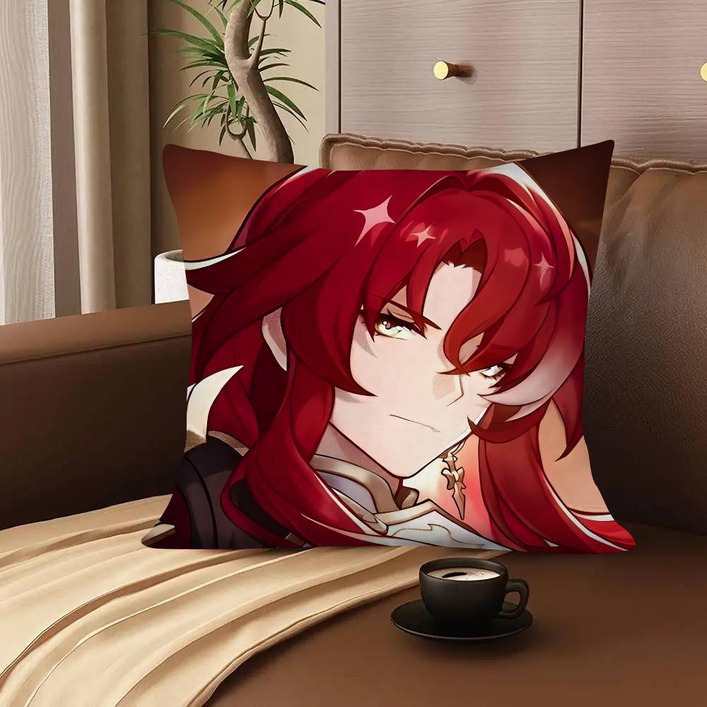 1pc Game Anime Honkai Star Rail Argenti Pillow Case Fashion Square Pillowcase Bedroom Sofa Room Ins Decoration Leisure