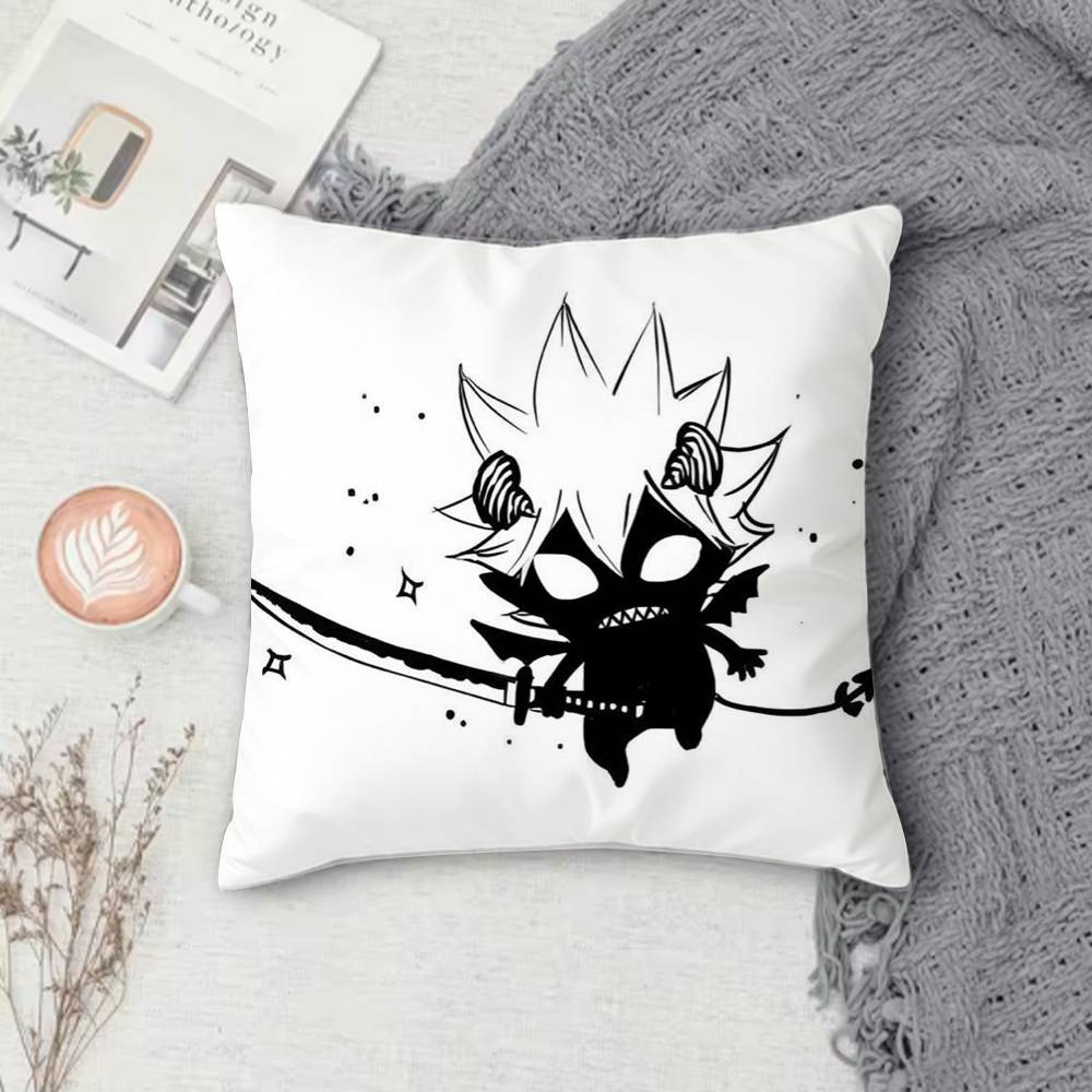 BBlack Clover Doublesided Printed Square Decorative Cushion Cover for Sofa Living Room Home Decor