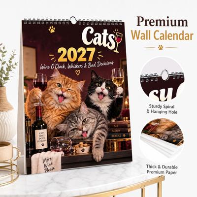 2027 Calendar, Desktop Desk Calendar and Wall Calendar for Home Organization