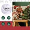 Christmas Gingerbread Man Pillowcase Printed Polyester 40/45/50cm Throw Pillowcover Decor Sofa Cushion Pillowslip Home Decor