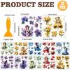 12 Sheets 12 Style PVC Stickers Heat Transfer Film for Window Decoration Fairy 140x140mm 1 sheet/style