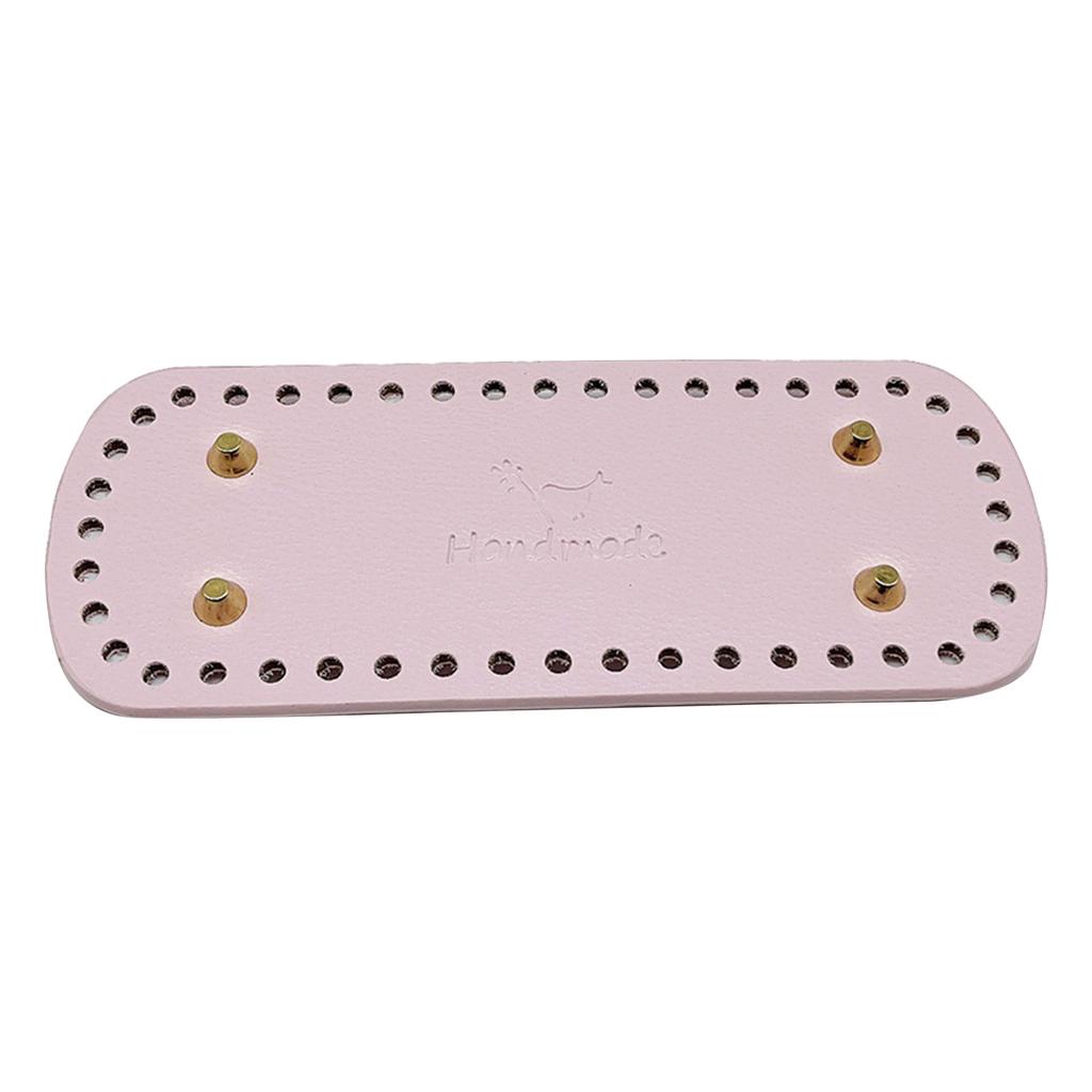 Oval Round Bags Bottom Leather Bag Base with 44 Holes Nail-Bottom Shaper Pad for DIY Crossbody Shoulder Bag Knitted Bag