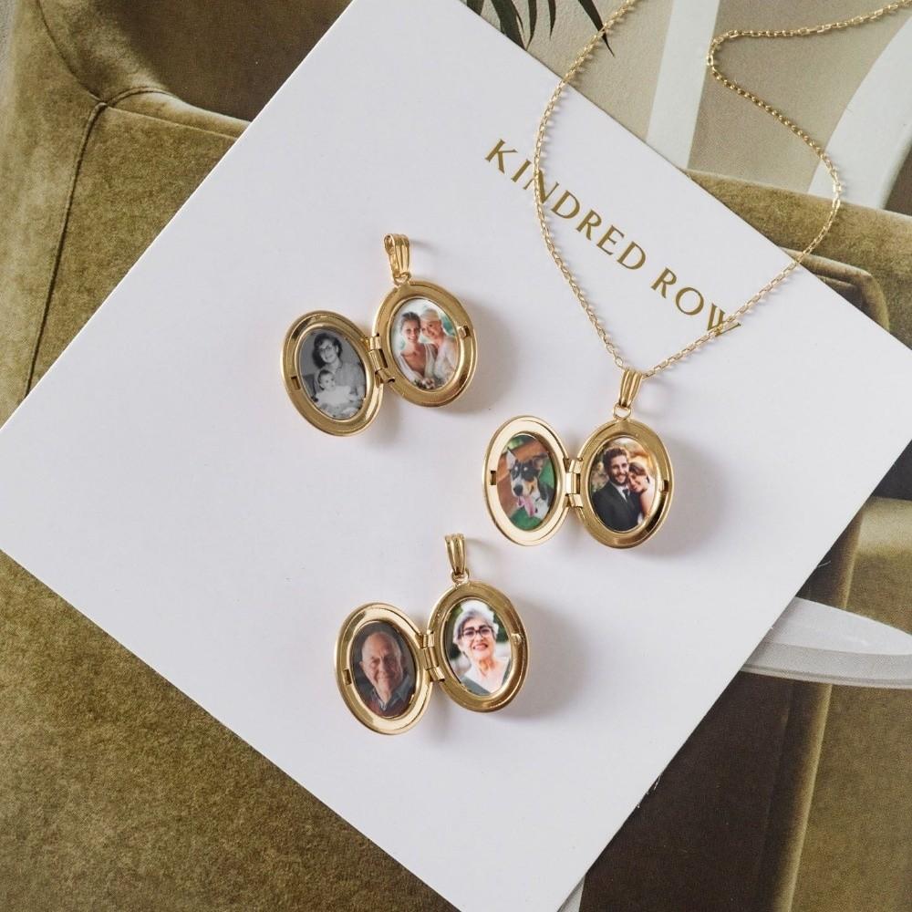 Gold Photo Album Necklace Retro Style Foldable Open Close Necklace Photo Holding Heart-Shaped Album Photo Frame Necklace Jewelry