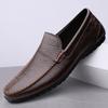 Fashion Luxury Brand Mens Comfortable Cowhide Soft Soled Bean Shoes Fashionable Outdoor Men Breathable and Non Slip Casual Driving Shoes