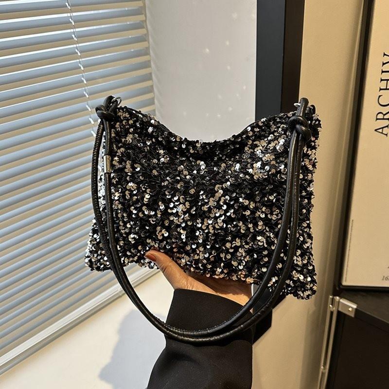 Stylish Sparkling Tote Bag For Women 2024 Trendy Casual Shoulder Satchel Ideal For Everyday