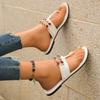 Rhinestone Toe Flat Flip-flops Outer Wear Sandals Niche Design Sense Summer Sandals Casual Drag Women's Shoes