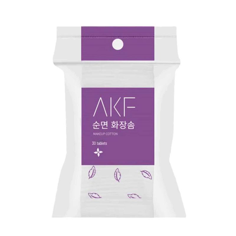 AKF Thick Disposable Cosmetic Cotton Sheets - 30 Individually Packed Makeup Remover Pads