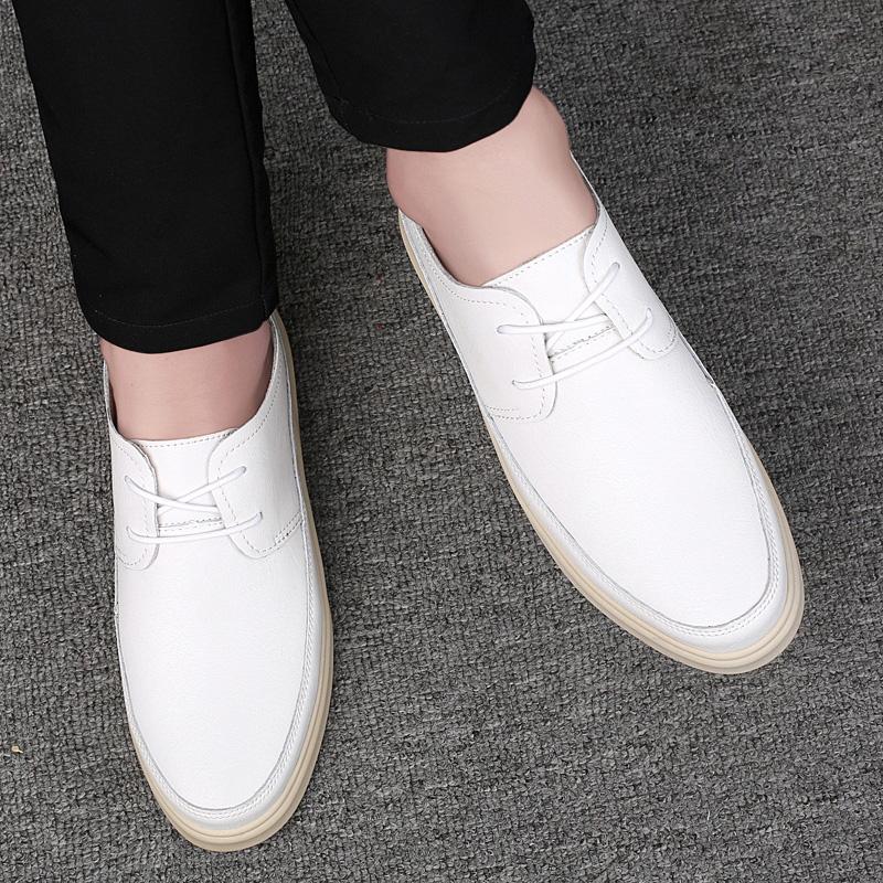 Fashion Spring Autumn Hot Selling Men's Oxford Shoes British Men's Shoes Trendy Elegant White Men's Business Casual Shoes Lace Anti Slip