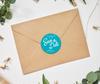 Darling Souvenir DIY 45 Pcs Dark Brown Leaf Vines Save The Date Stickers Round Envelope Seal-1.6