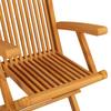 Garden Chairs with Beige Cushions 6 pcs Solid Teak Wood