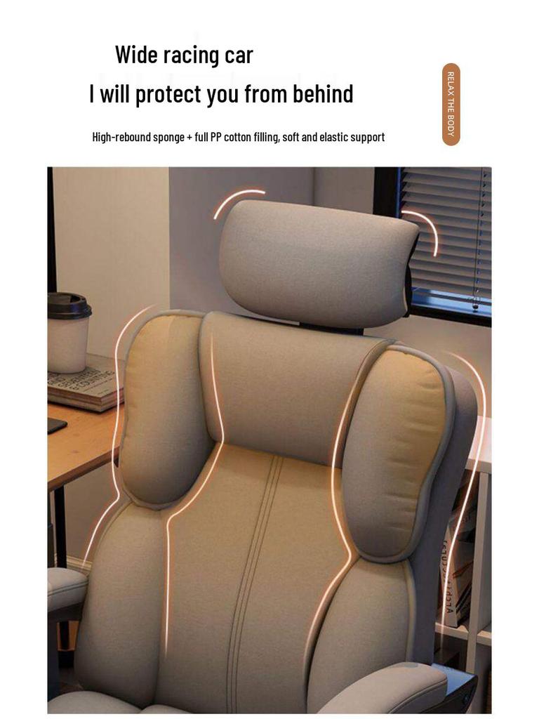 Ergonomic Reclining Office Chair - Adjustable for Long Sitting and Gaming