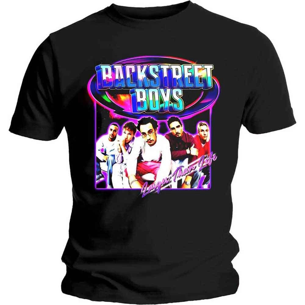 Backstreet Boys Larger Than Life T-Shirt Black New XXL