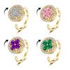 Adjustable Lucky Clover Rotating Ring for Anxiety Relief – Open Style Finger Ring