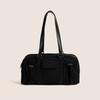 Chic Korean Style Pillow Shoulder Bag Large Capacity Vintage Nylon Underarm Bag Silver Commuting Y2K Women's Handbag Ladies