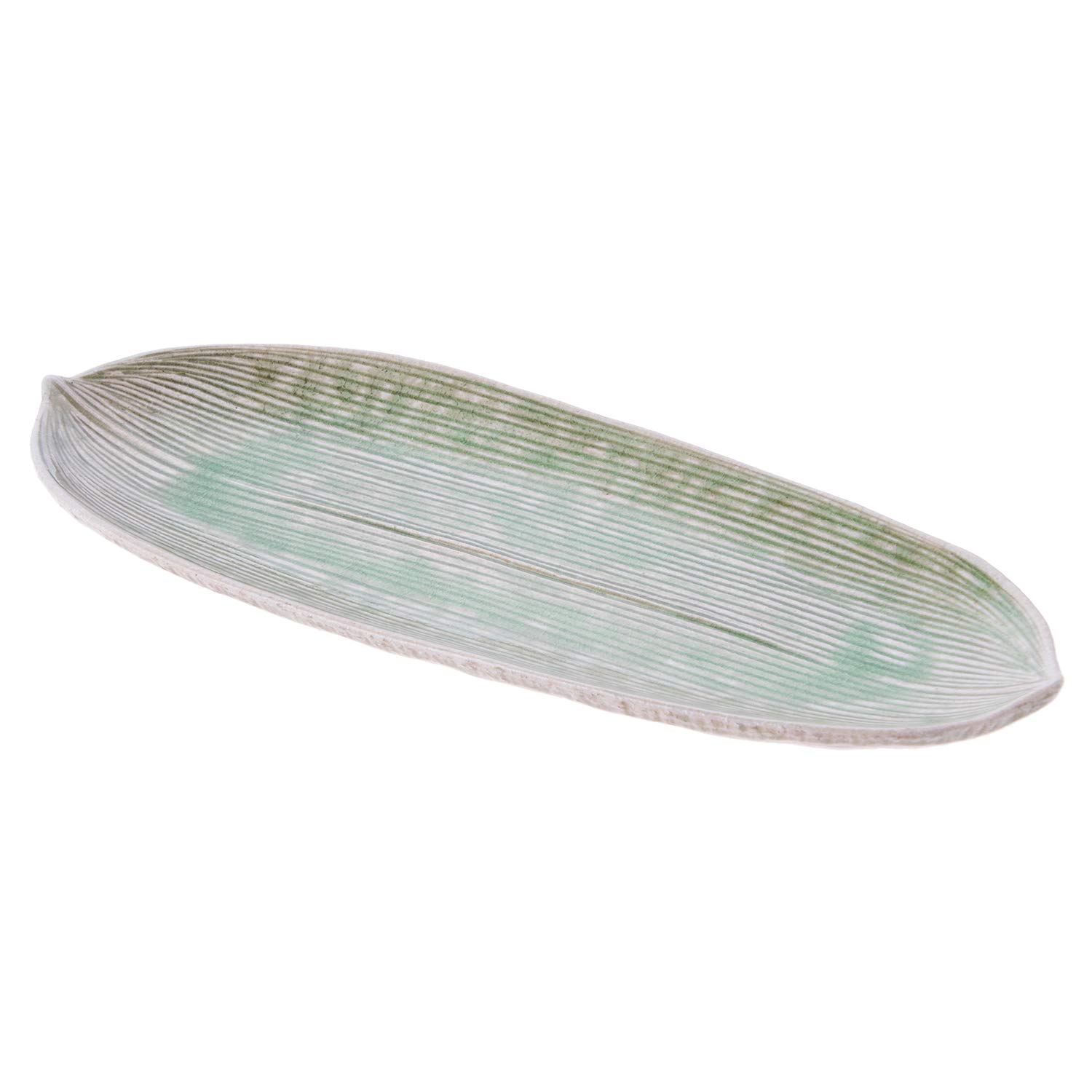 

Marui Seito Shigaraki Ware Hechimon Тарелка 30см Бамбуковый лист Зеленый MR-3-3048