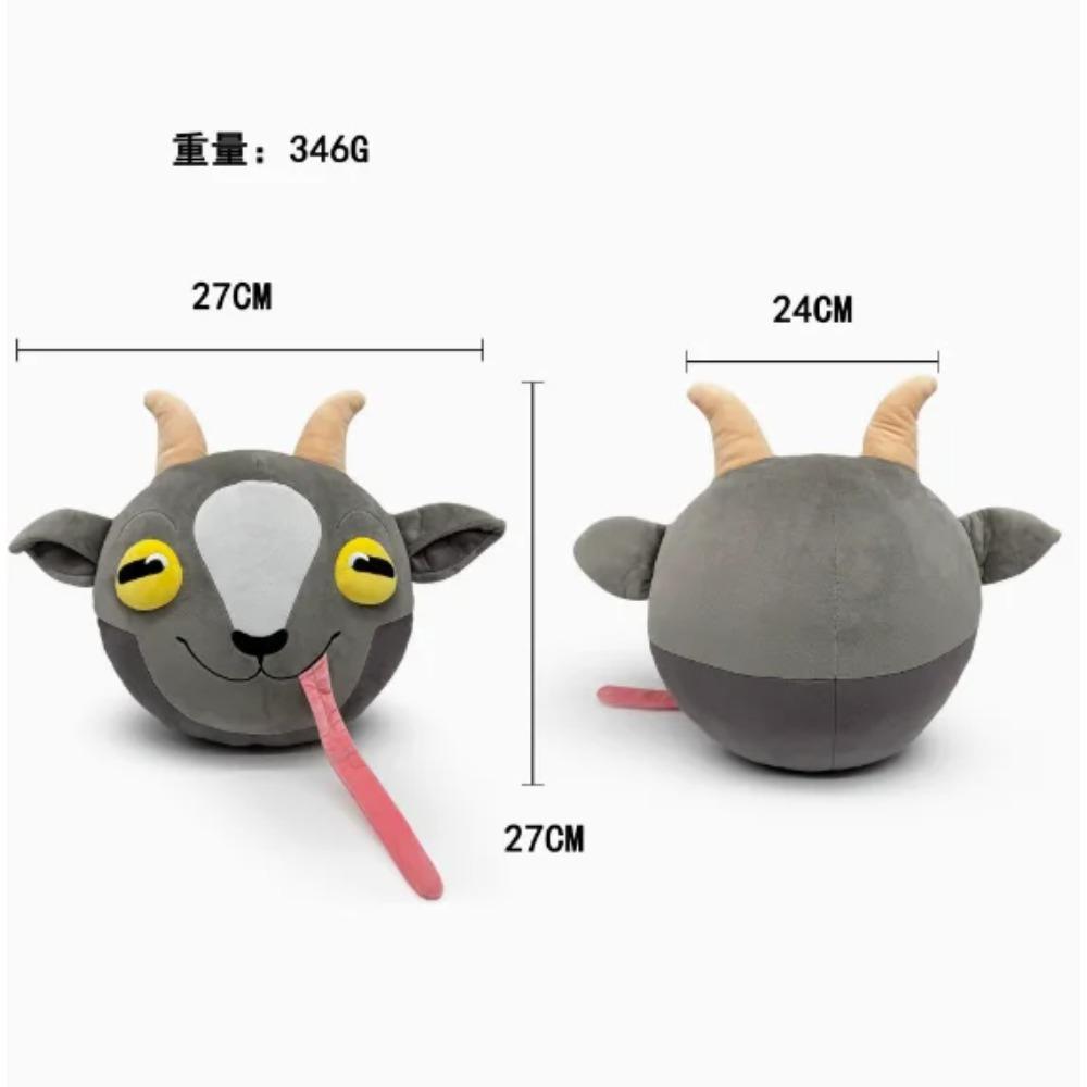 Goat Simulator Plush Toy Gray Goat Tongue Out Stuffed Doll Soft Game Peripheral Backpack Kids Birthday Holiday Gift