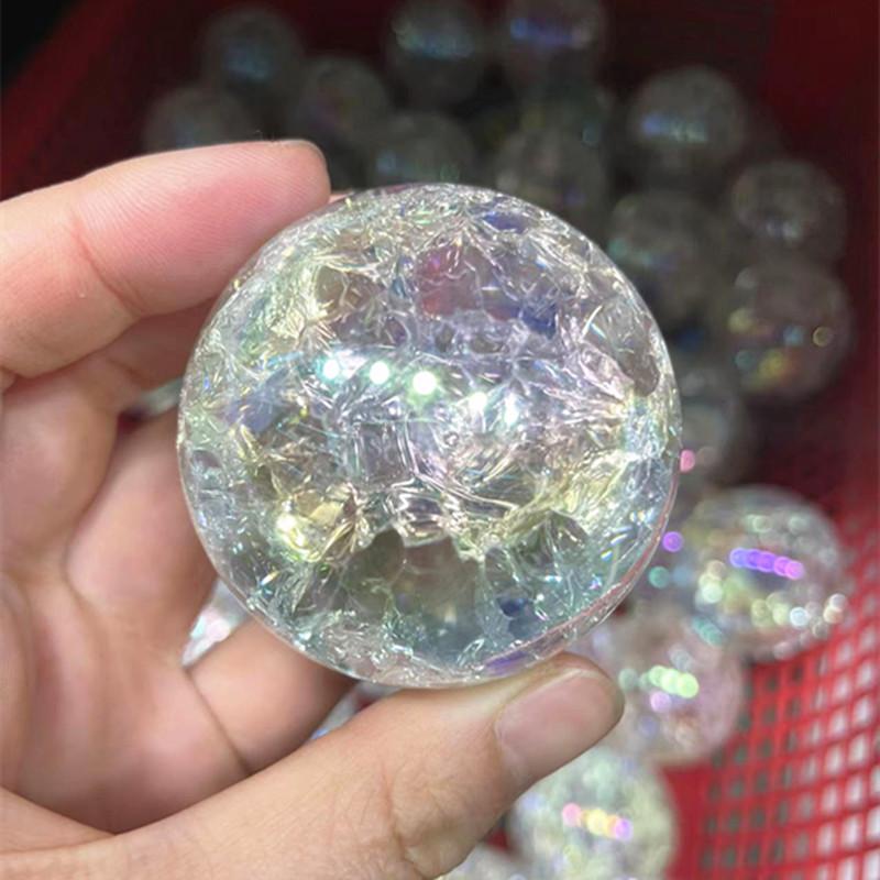 

1 шт. Полированный лечебный кварц Аура Стекло Кристалл Сфера для украшения дома about 50mm
