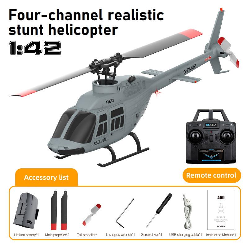 A60 Rc Plane Helicopter 2.4g 6-Aixs Gyroscope 6ch Altitude Hold Optical Flow Bell 206 Mini Remote Control Helicopter Toys For