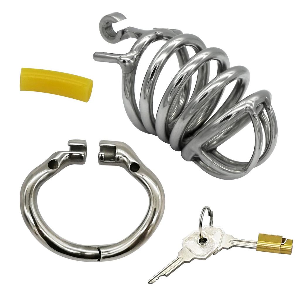 Ergonomisk Stealth Lock Mannlig Kyskhetsapparat i Rustfritt Stål, Kukbur, Penislås, Pikkring, Kyskhetsbelte, S050