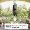 Wind Chimes Outdoor Deep Tone, 36-inch Large Wind Chimes,Memorial Wind Chimes with 6 Aluminum Tubes Sympathy for Mom Dad,Black