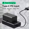   NP-F Battery   with 21W Type-C PD Input USB-A/ D-tap/ Type-C PD Outputs 1/4 Inch Screw Hole Multi-use Powering Adapter Fast Charging Repl