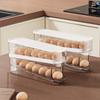 Automatic Rolling Egg Dispenser for Fridge 2-Tier Space-Saving Egg Holder Organizer Box Kitchen Storage Rack