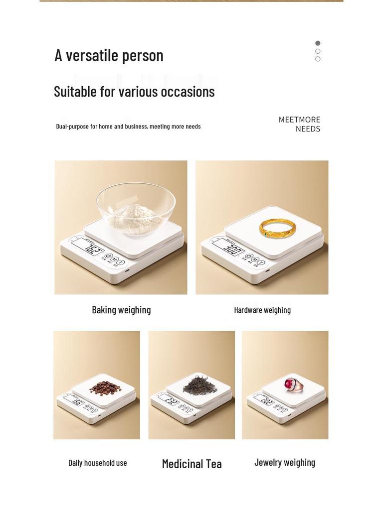 Compact Accurate Kitchen Food Weighing Scale for Baking 