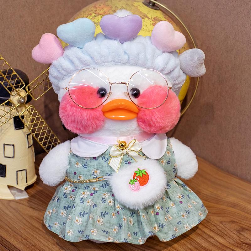 White Influencer Hyaluronic Acid Little Yellow Duck Plush Toy Hand Warmer Pillow Doll Birthday Gift