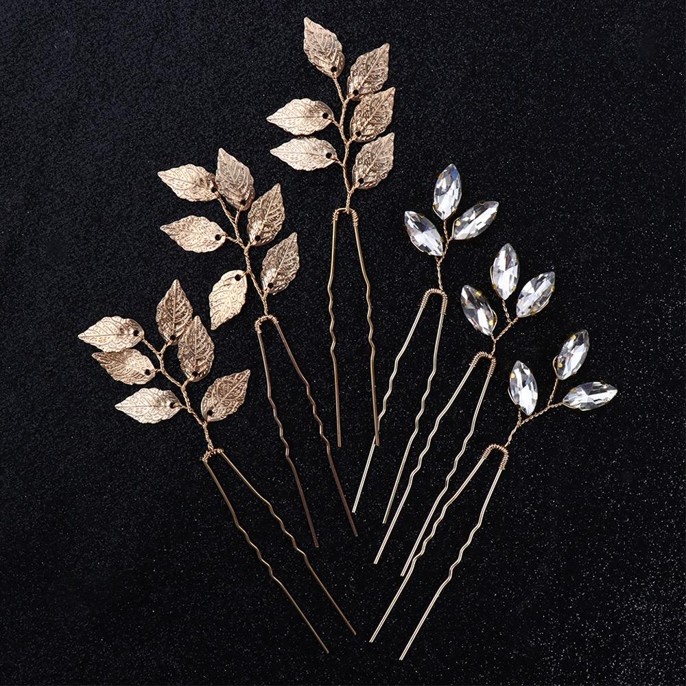 

Silver Bridal Hair Accessories Leaves Wedding Hair Sticks Hair Ornaments Hair Clips Hair Pins