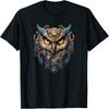 Steampunk Owl With Gears Mechanical Elements T-Shirt(1)
