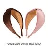 2Pcs Velvety Headbands Solid Color Elegant Style Hairband For Women And Girls Daily Wear Fashionable Accessory