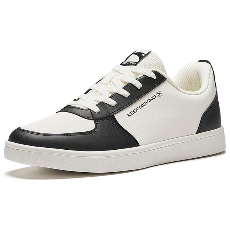 Anta Lifestyle Series Non-Slip Shock Absorbing Low-Top Sneakers Men Sneakers White Black 912428056-7