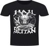 Hail Seitan Vegan Vegetarian Pullover Short Sleeve Top Men's O Neck T Shirt Unisex Pure Cotton Black